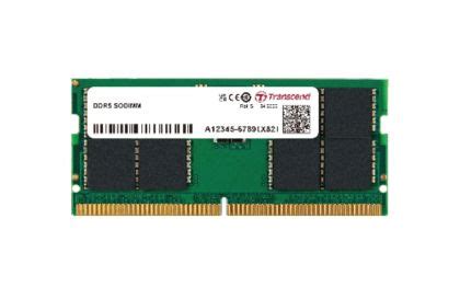 TRANSCEND JET MEMORY 16 GB DDR5-4800 SO-DIMM 1RX8 CL40  (2Gx8)x8
