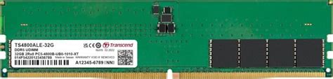 TRANSCEND JET MEMORY 32GB DDR5-5600 Unbuffered DESKTOP Long-DIMM 2RX8 CL46  (2Gx8)x16