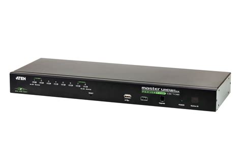 ATEN 1 Remote & 1 Local simultaneous users; 8Port Cat5 FHD IP KVM with Virtual Media & Dual Power Supply - FIPS 140-2 TAA Compli