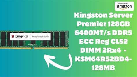128GB 6400MT/s DDR5 ECC Reg CL52 DIMM 2Rx4 Micron B