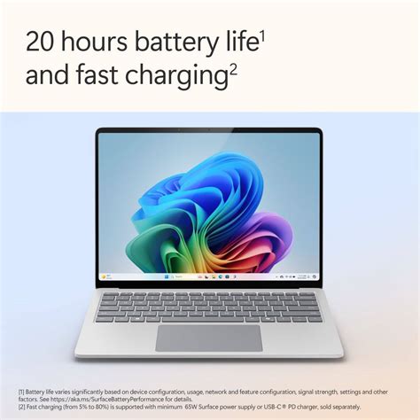 Microsoft Surface Laptop Copilot+ PC (7th Edition) Touchscreen 13.8''  Snapdragon X Plus 16GB RAM 512GB SSD  Platinum W11H