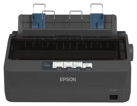 Epson LX-350, Dot Matrix Printers, Impact dot matrix, 80 columns, 9 Needles, RS-232, Bidirectional parallel, USB 2.0 Type B, 10.000 Hours, 400 Million Strokes/Wire, 128 kB included, Windows 2000, Windows 7, Windows 8, Windows Vista, Windows XP, Epson Status Monitor, Driver and utilities (CD), Main unit, Power cable, Ribbon, Setup guide, Software (CD), User manual (CD), Warranty document, 24 months Carry in