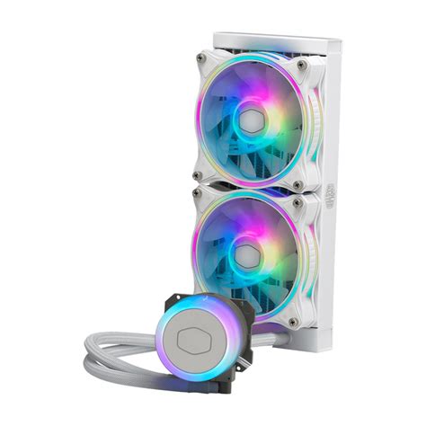 Cooler Master Cooler ML240 IllusionARGB Liquid Cooler; 240mm Radiator; 2 x 120mm ARGB Illusion; Transparent Pump Design