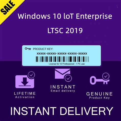 Microsoft Embedded Win10 IoT Enterprise LTSC 2019 Individual Key Value - CPU Restrictions Apply - for i3 and i5 CPU