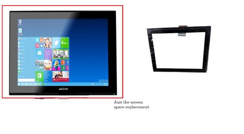 Poslab Spare Part PCAP Touch panel 15'' with front bezel 4608-ITIC1500+5205-W6615012