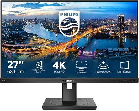 Philips Monitor|27 inch|IPS 4k UHD 3840 x 2160|HAS|Thunderbolt 4 USB-C|HDMI DP| Adobe RGB 108%|Calman Ready|3YR Warranty