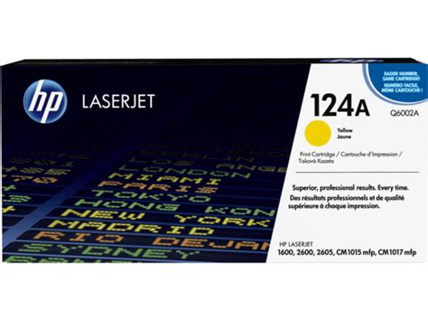 HP 124A Yellow Original LaserJet Toner Cartridge;~2;000 pages. . (Colour LaserJet 2600n ). 