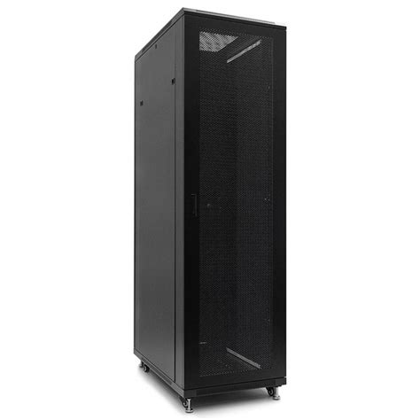 RCT 47U CP server/networking cabinet 4x uprights 4x feets incl Glands + Screws; 600 X 1000 PERFORATED DOOR; BLACK. 