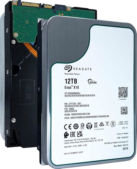 Seagate Exos X18 ST12000NM004J 12TB HDD; 3.5''; 6GB/s SAS 512e/4Kn; RPM 7200; 5 Year Limited Warranty