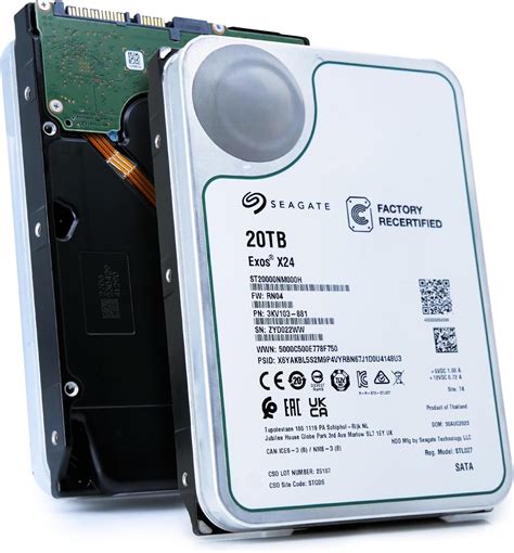 Seagate Exos X24 ST20000NM001H 20TB HDD; 3.5''; 6GB/s SATA  SED Model Fast Format 4Kn/512e; RPM 7200; 5 Year Limited Warranty