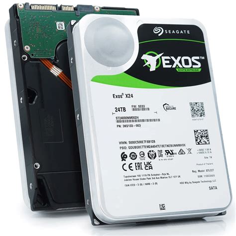 Seagate Exos X24 ST24000NM002H 24TB HDD; 3.5''; 6GB/s SATA 4Kn/512e; RPM 7200; 5 Year Limited Warranty