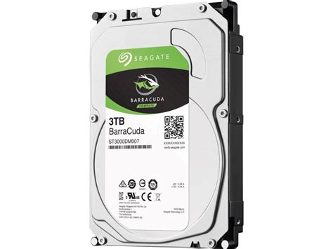 Seagate Barracuda ST3000DM007 3TB 3.5'' HDD Desktop Internal drives; SATA 6GB/s Interface; 220MB/s Sustained TR; 256MB cache; RP