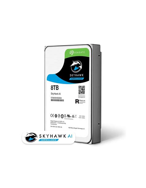 Seagate Skyhawk AI ST8000VE001.  8TB 3.5'' HDD Surveillance Drives; SATA 6GB/s Interface; 256MB Cache; RPM: 7200; 4KN