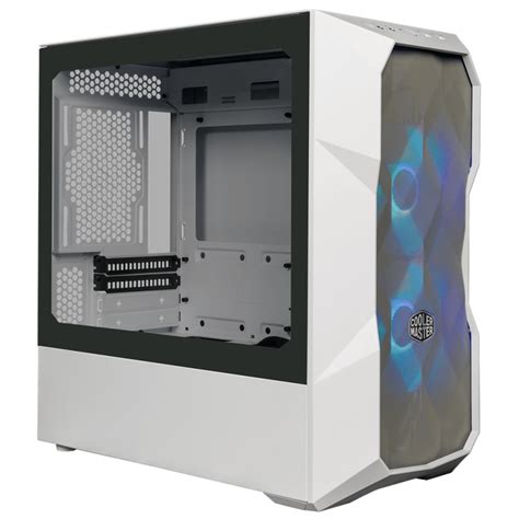 Cooler Master MasterBox TD300 Mesh Mini Tower Case
2x 3.5" | 2x 2.5" Drive Bays
Front : 2x 120mm ARGB Installed
I/O: 1x USB 3.0 Type-A, 2x USB 2.0 Type-A
Colour: White