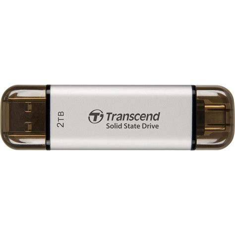 TRANSCEND 128 GB ESD310C USB3.2 TYPE A & C (USB 10Gbps) OTG COMPACT PORTABLE SSD  - Read 1050MB/s Write 950 MB/s - Black