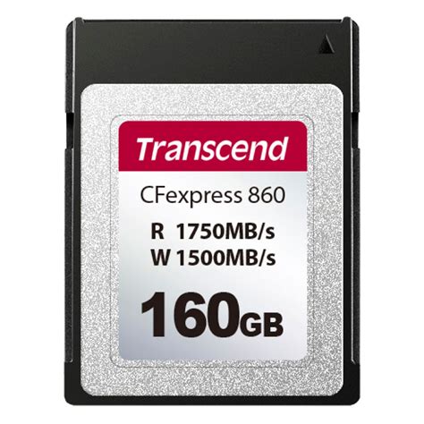 TRANSCEND 160GB CFE860 CF EXPRESS TYPE B CARD READ/WRITE up to 1750/1500 MB/s