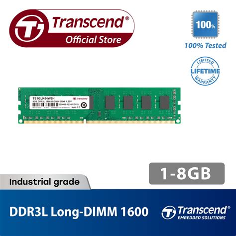 TRANSCEND 8GB DDR3-1600 ECC DIMM LOW VOLTAGE