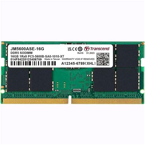 TRANSCEND 16GB DDR5-5600 REG-DIMM 1Rx8 2Gx8 CL46 1.1V