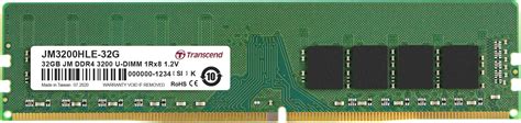 TRANSCEND 32GB DDR4-3200 ECC DIMM 2Rx8 2Gx8 CL22 1.2V