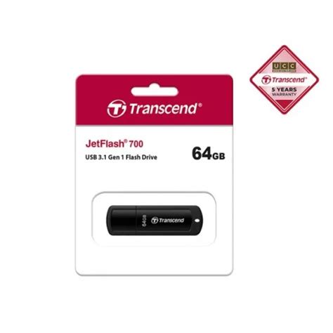 TRANSCEND 64GB JETFLASH 700 USB 3.1 GEN 1 (USB 5Gbps) FLASH DRIVE