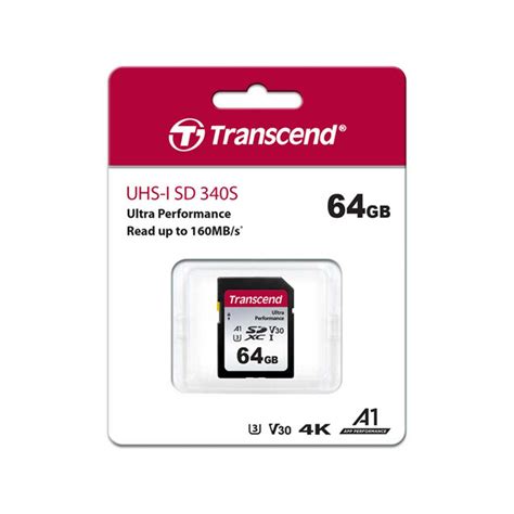 TRANSCEND 340S 64GB ULTRA PERFROMANCE MICRO SD UHS-I  U3 V30 A2 CLASS10 - READ 160 MB/S - WRITE 125MB/S - WITH SD ADPTOR 