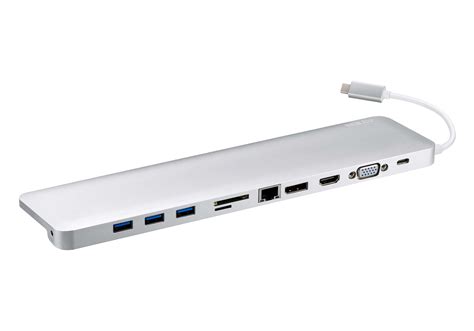 ATEN Dock; 15'' USB-C Multiport Dock;  - 2 x USB 2.0; 3 x USB3.2 Type A; 1 x USB3.2 Type C; 2 x HDMI; 1 x VGA; 1 x RJ45 female