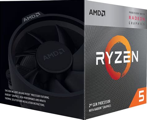AMD RYZEN 5 3400G SKT AM4 CPU; 4 Core/8 Thread; Base Clock 3.7GHz;  Boost Clock 4.2GHz; 6 MB TDP 65W; RX Vega Graphics Cooler in
