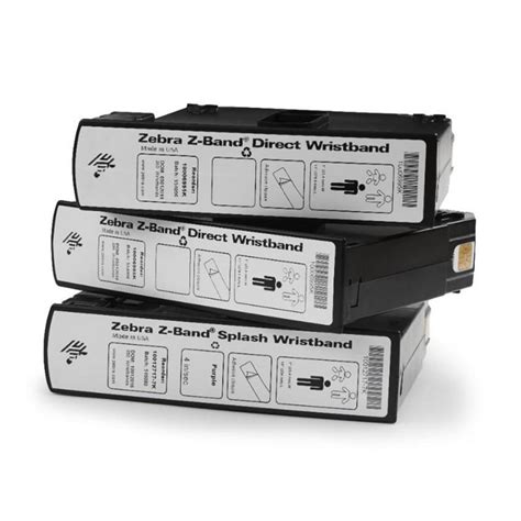 Zebra WRISTBAND; POLYPROPYLENE;25.4X279.4MM; DIRECT THERMAL; Z-BAND DIRECT;COATED; 25MM CORE; RFID; 170/ROLL; 3 BOX