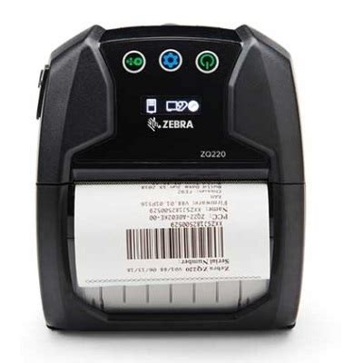 Zebra ZQ220 Plus; 80mm mobile printer; receipt & label; BT5.0; NFC; CPCL & ESC-POS; USB cable and charging; Belt clip; English/L